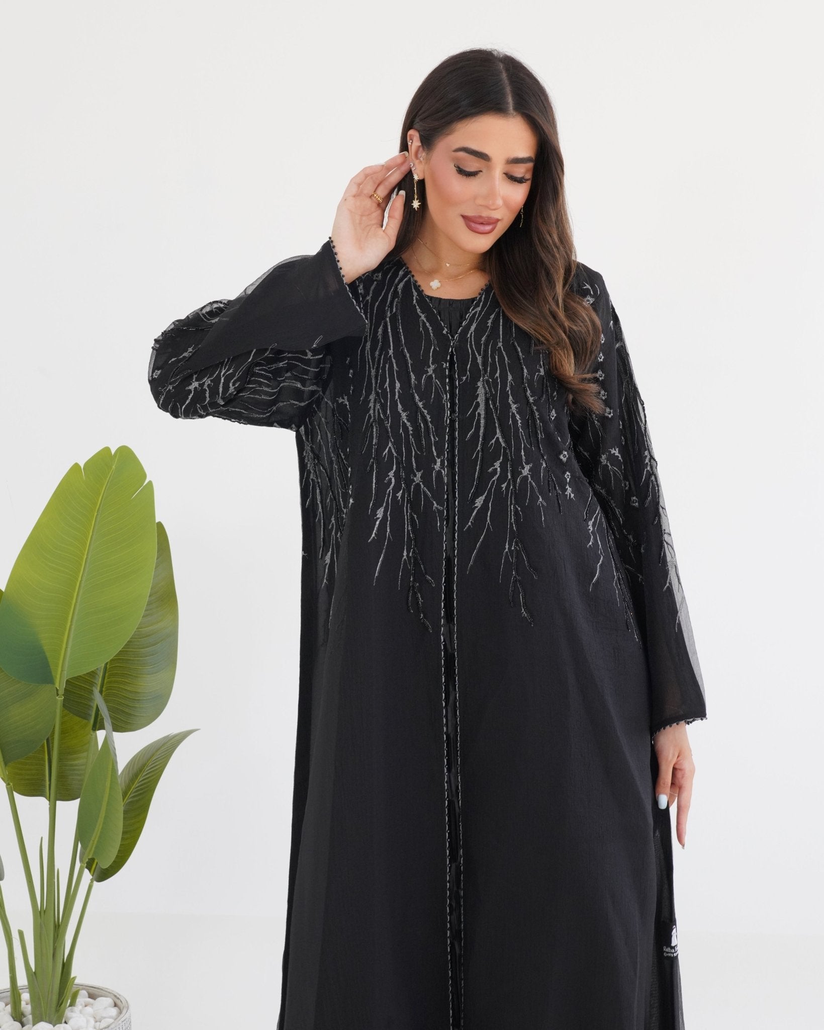 R115 Black Abaya Set Abaya for Women UAE – Abaya – Rutba Fashion Abaya