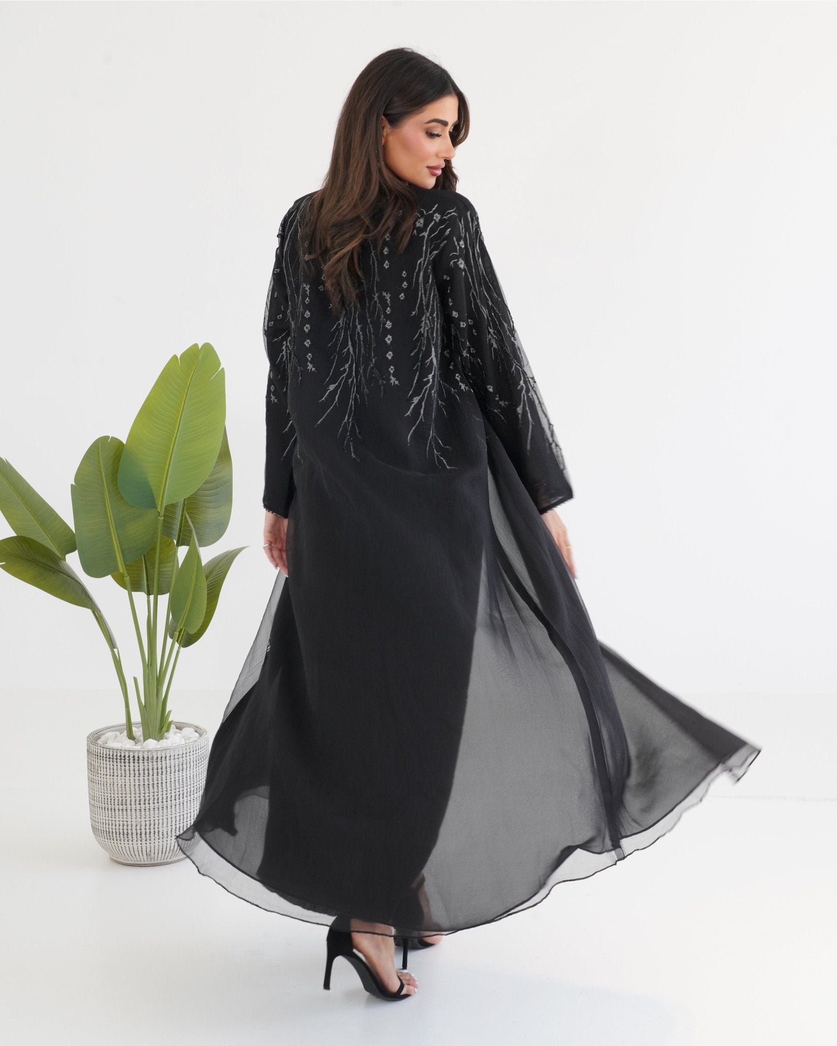 R115 Black Abaya Set Abaya for Women UAE – Abaya – Rutba Fashion Abaya