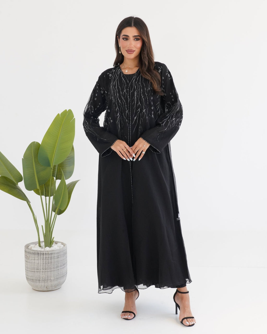 R115 Black Abaya Set Abaya for Women UAE – Abaya – Rutba Fashion Abaya