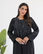 R115 Black Abaya Set Abaya for Women UAE – Abaya – Rutba Fashion Abaya