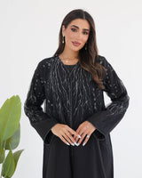 R115 Black Abaya Set Abaya for Women UAE – Abaya – Rutba Fashion Abaya