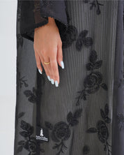 R116 Black Elegant Abaya Set Abaya for Women UAE – Abaya – Rutba Fashion Abaya