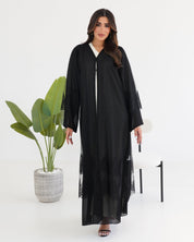 R117 Black Abaya Set Abaya for Women UAE – Abaya – Rutba Fashion Abaya