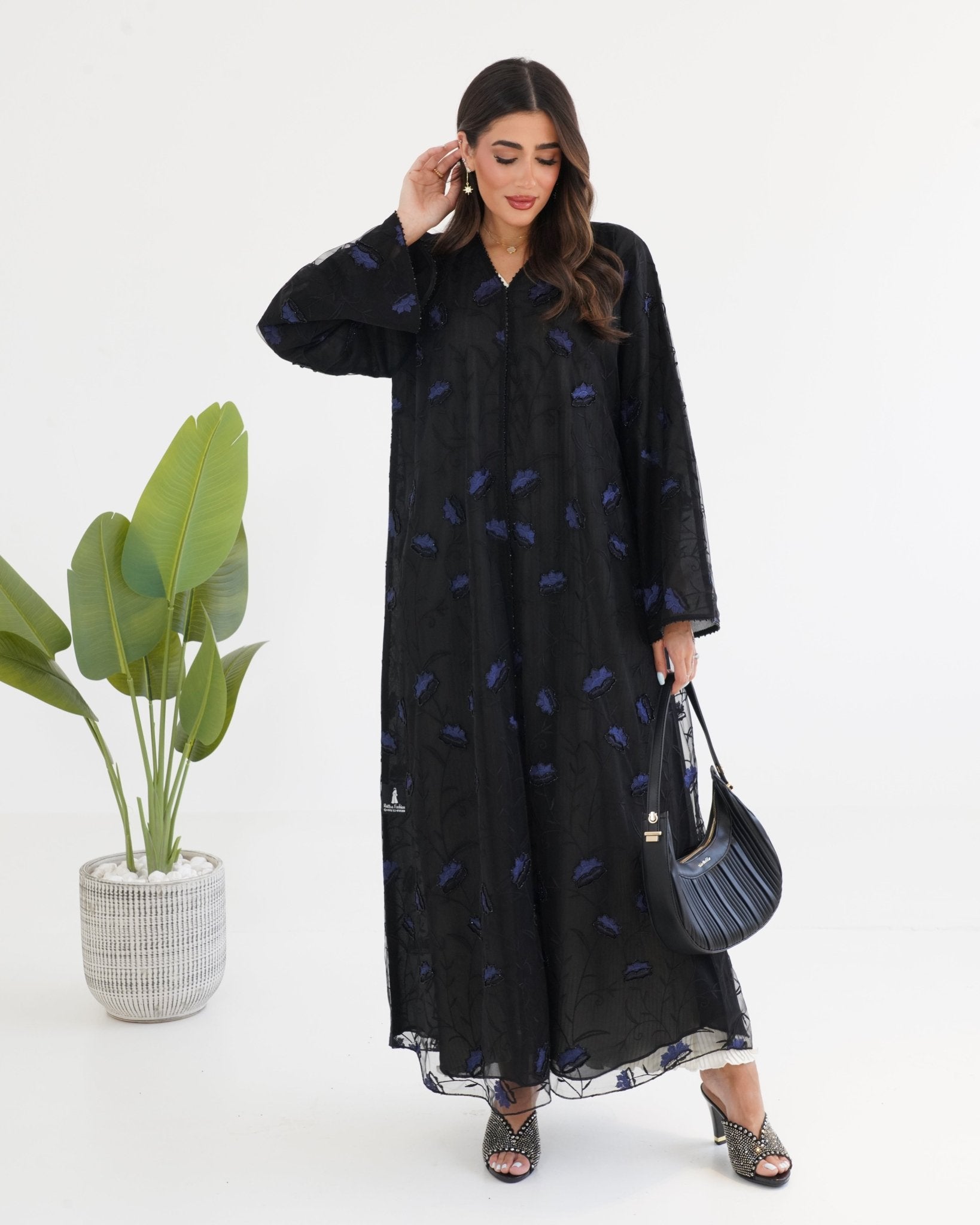 R119 Black Abaya Set Abaya for Women UAE – Abaya – Rutba Fashion Abaya