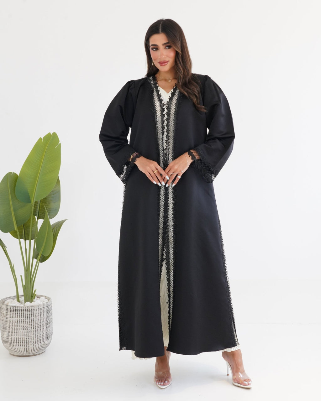 R121 Black Abaya Set Abaya for Women UAE – Abaya – Rutba Fashion Abaya