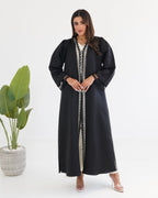 R121 Black Abaya Set Abaya for Women UAE – Abaya – Rutba Fashion Abaya