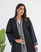 R121 Black Abaya Set Abaya for Women UAE – Abaya – Rutba Fashion Abaya