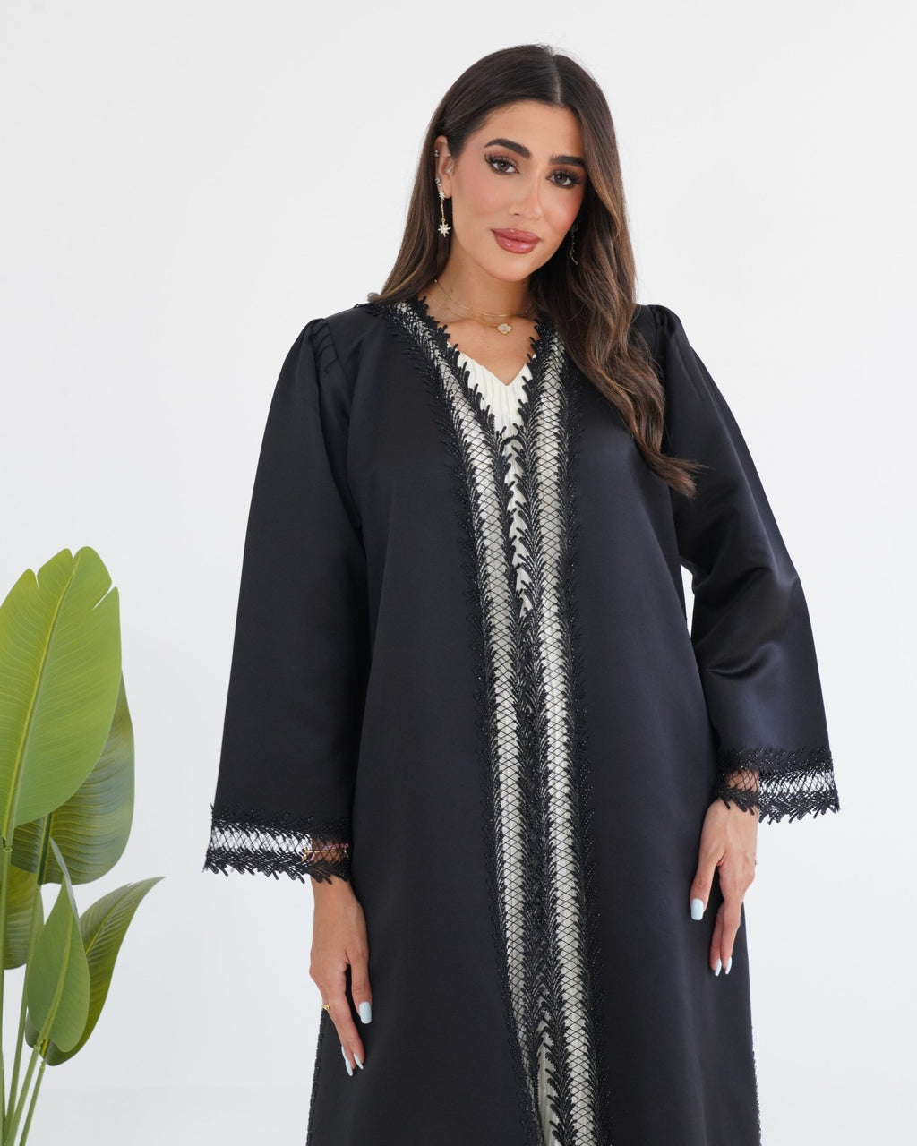 R121 Black Abaya Set Abaya for Women UAE – Abaya – Rutba Fashion Abaya