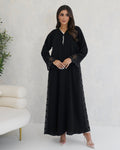 R123 Black dantel Abaya Set Abaya for Women UAE – Abaya – Rutba Fashion Abaya