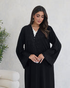 R124 Black Abaya Set Abaya for Women UAE – Abaya – Rutba Fashion Abaya