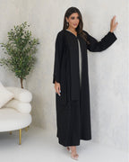 R125 Black Abaya Set Abaya for Women UAE – Abaya – Rutba Fashion Abaya