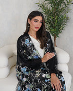 R127 Black wedding and Party Abaya Set Abaya for Women UAE – Abaya – Rutba Fashion Abaya