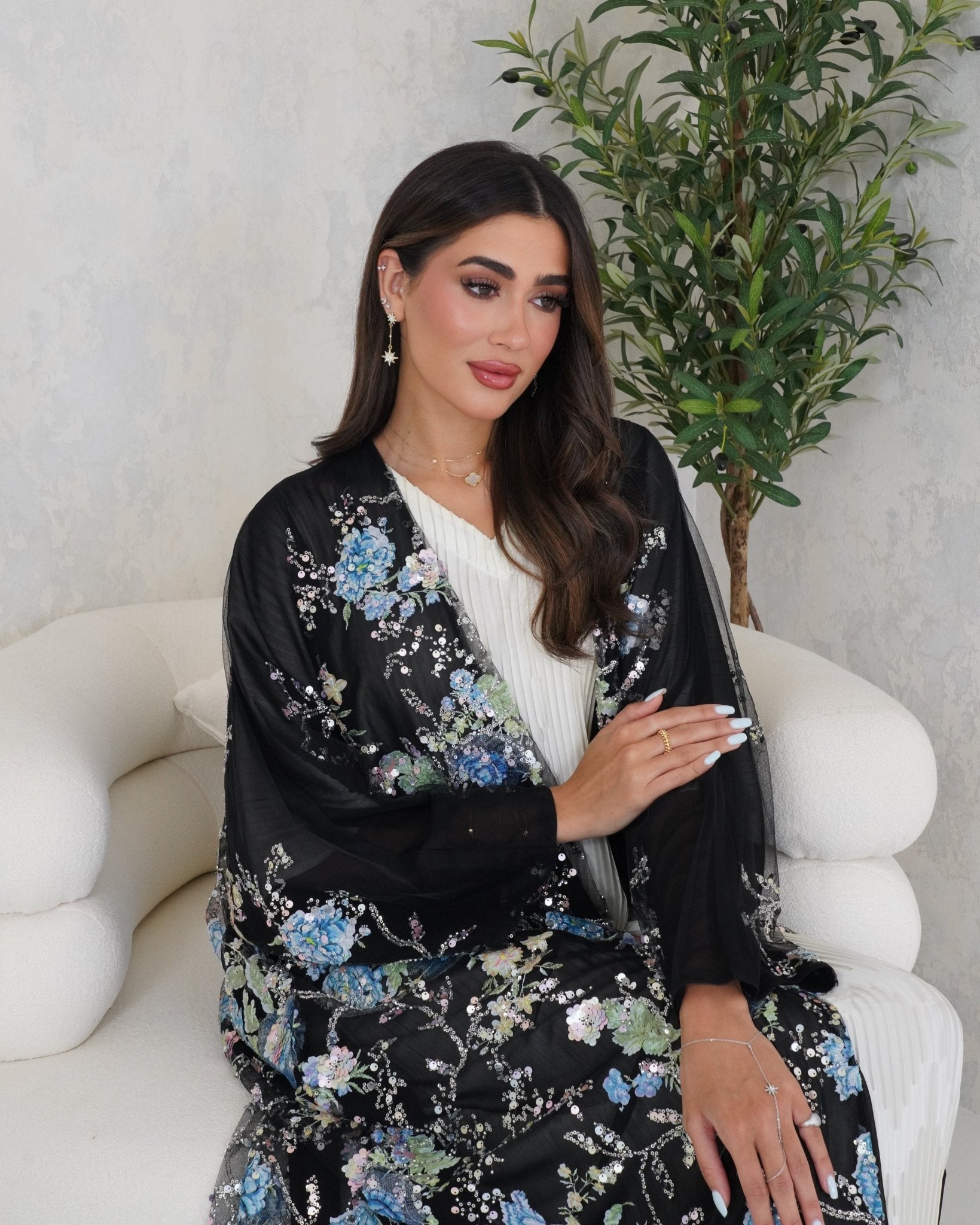 R127 Black wedding and Party Abaya Set Abaya for Women UAE – Abaya – Rutba Fashion Abaya