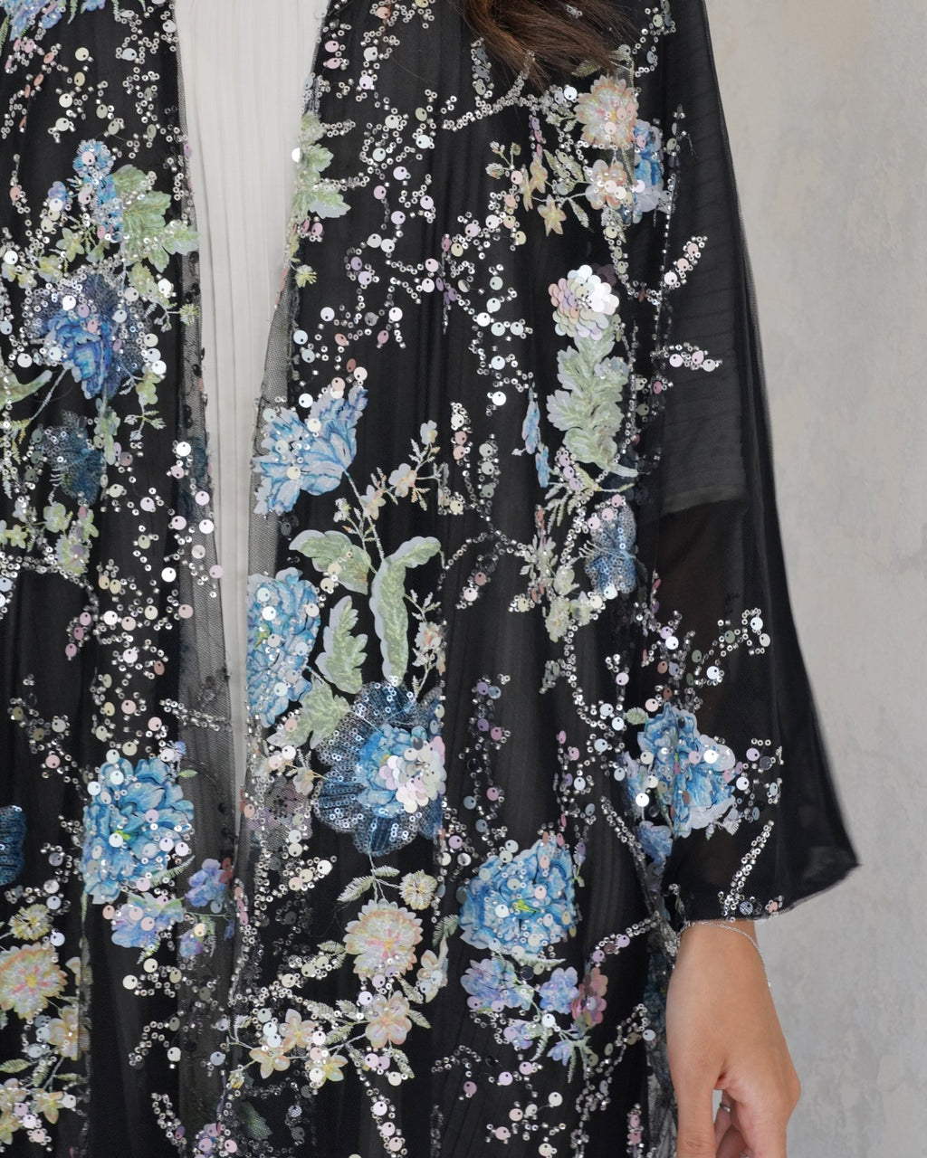 R127 Black wedding and Party Abaya Set Abaya for Women UAE – Abaya – Rutba Fashion Abaya