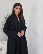 R128 Black Abaya Set Abaya for Women UAE – Abaya – Rutba Fashion Abaya