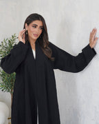 R128 Black Abaya Set Abaya for Women UAE – Abaya – Rutba Fashion Abaya