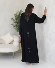 R129 Black Abaya Set Abaya for Women UAE – Abaya – Rutba Fashion Abaya