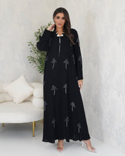 R129 Black Abaya Set Abaya for Women UAE – Abaya – Rutba Fashion Abaya