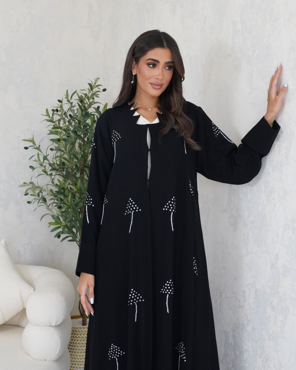 R129 Black Abaya Set Abaya for Women UAE – Abaya – Rutba Fashion Abaya