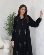R129 Black Abaya Set Abaya for Women UAE – Abaya – Rutba Fashion Abaya