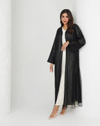 R131 Black Glaring Abaya Set Abaya for Women UAE – Abaya – Rutba Fashion Abaya