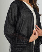 R131 Black Glaring Abaya Set Abaya for Women UAE – Abaya – Rutba Fashion Abaya