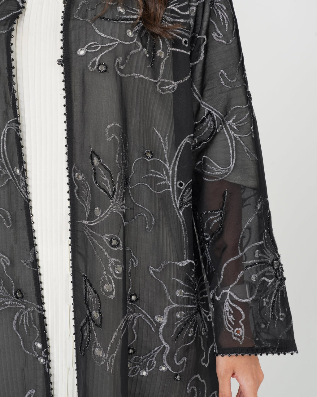 R132 Spanking Black Abaya Set Abaya for Women UAE – Abaya – Rutba Fashion Abaya