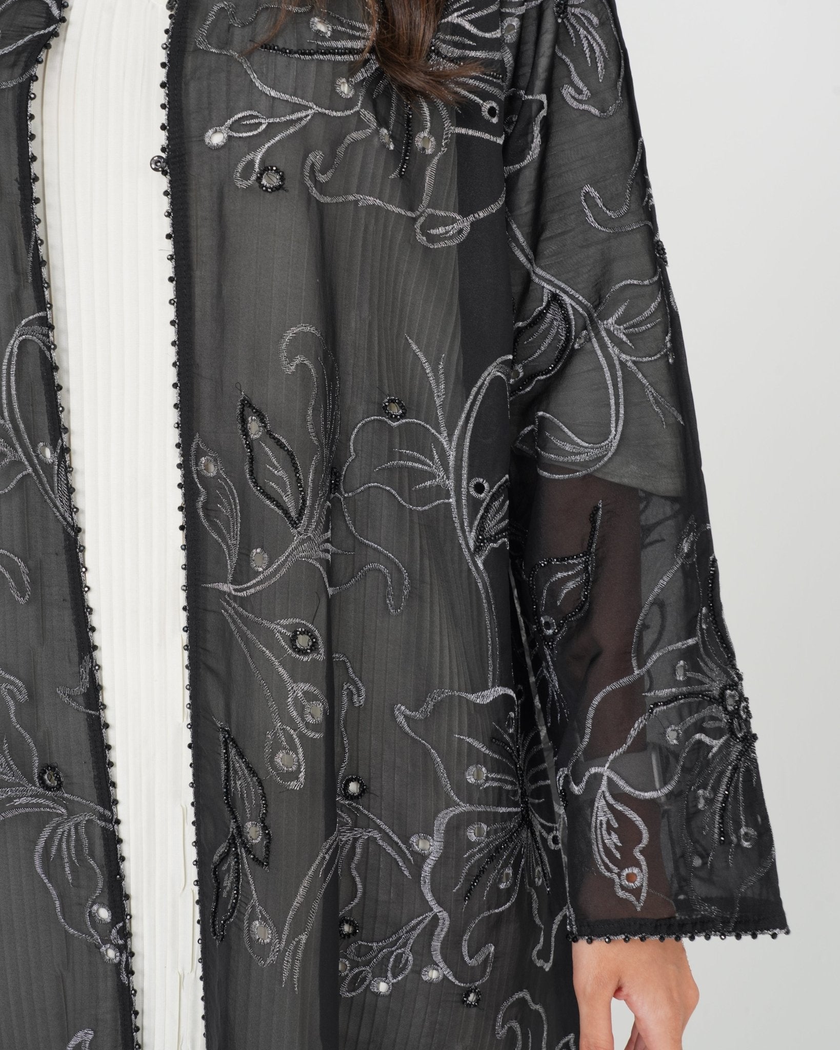 R132 Spanking Black Abaya Set Abaya for Women UAE – Abaya – Rutba Fashion Abaya