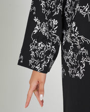 R134 Black Queen Abaya Set Abaya for Women UAE – Abaya – Rutba Fashion Abaya