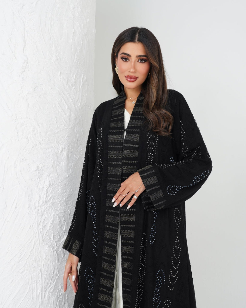 R139 Black Classic Abaya Set Abaya for Women UAE – Abaya – Rutba Fashion Abaya