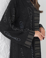 R139 Black Classic Abaya Set Abaya for Women UAE – Abaya – Rutba Fashion Abaya