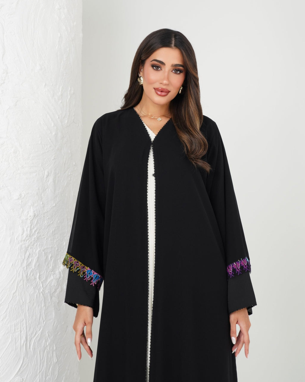 R140 kashmiri Black Abaya Set Abaya for Women UAE – Abaya – Rutba Fashion Abaya