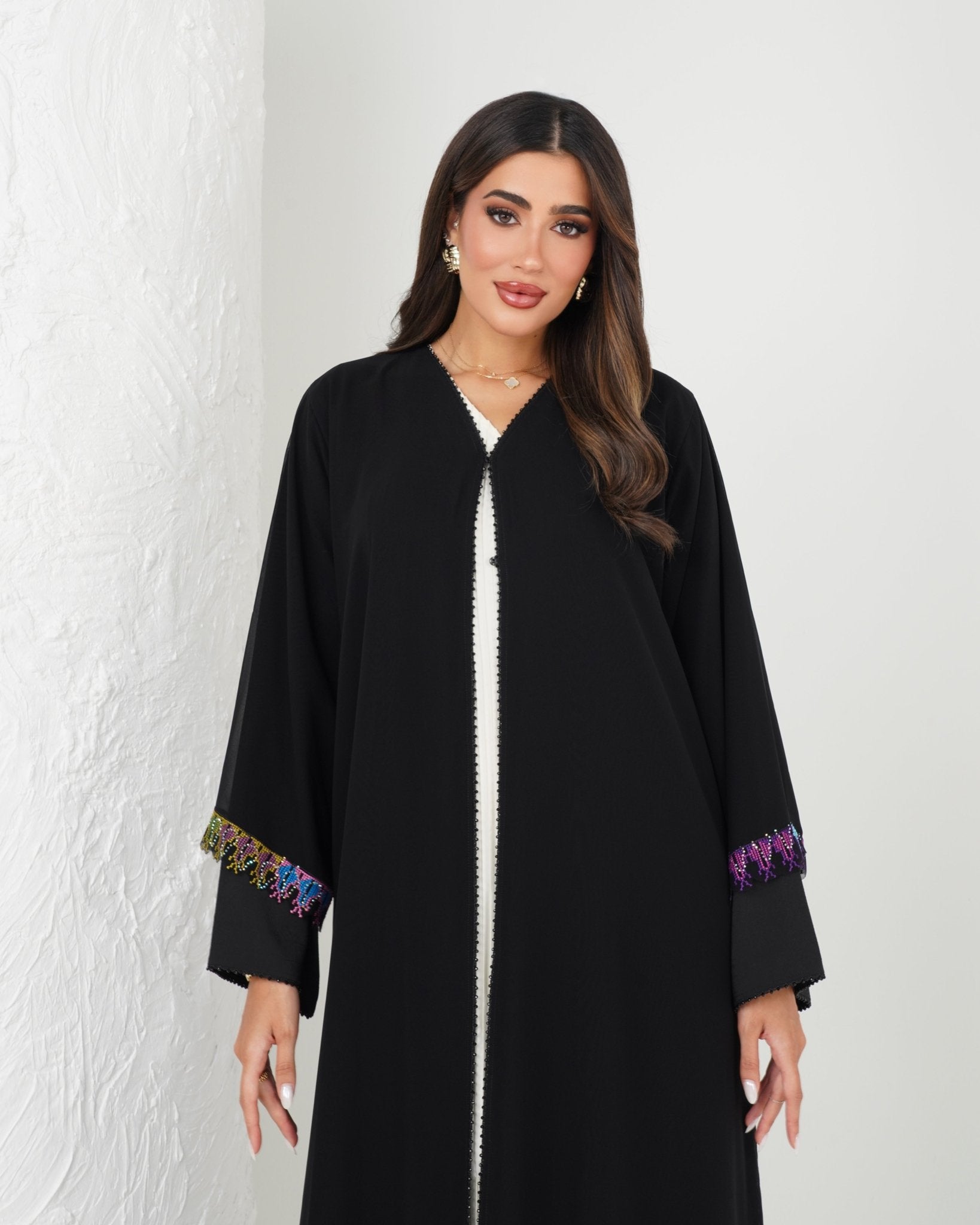R140 kashmiri Black Abaya Set Abaya for Women UAE – Abaya – Rutba Fashion Abaya