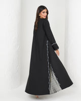R144 Black Summer collection Abaya Set Abaya for Women UAE – Abaya – Rutba Fashion Abaya