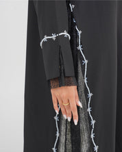 R144 Black Summer collection Abaya Set Abaya for Women UAE – Abaya – Rutba Fashion Abaya