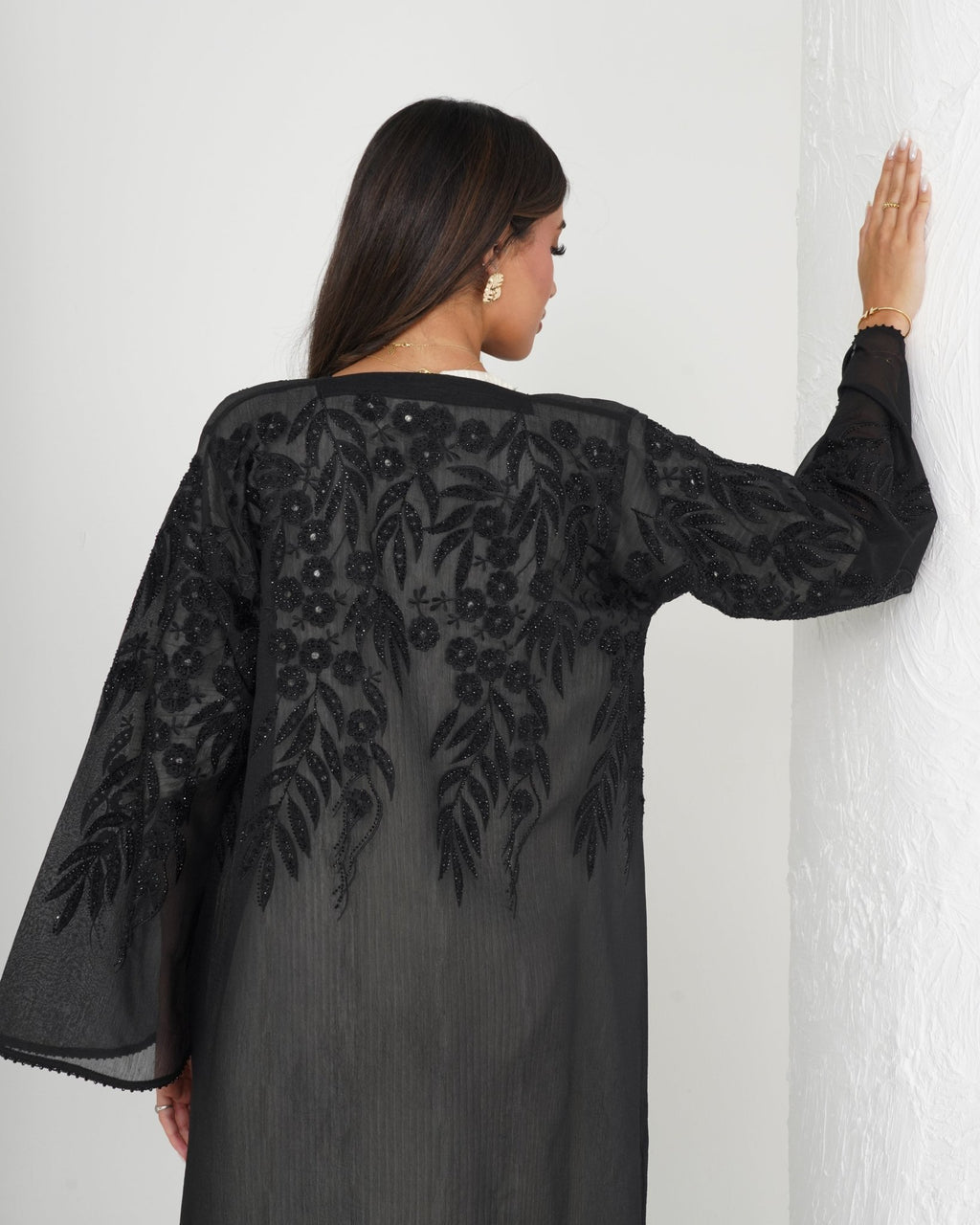 R146 Black Summer collection Abaya Set Abaya for Women UAE – Abaya – Rutba Fashion Abaya