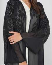 R146 Black Summer collection Abaya Set Abaya for Women UAE – Abaya – Rutba Fashion Abaya