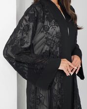 R147 Black Summer collection Abaya Set Abaya for Women UAE – Abaya – Rutba Fashion Abaya