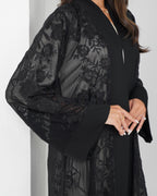 R147 Black Summer collection Abaya Set Abaya for Women UAE – Abaya – Rutba Fashion Abaya