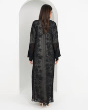 R147 Black Summer collection Abaya Set Abaya for Women UAE – Abaya – Rutba Fashion Abaya
