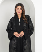 R147 Black Summer collection Abaya Set Abaya for Women UAE – Abaya – Rutba Fashion Abaya