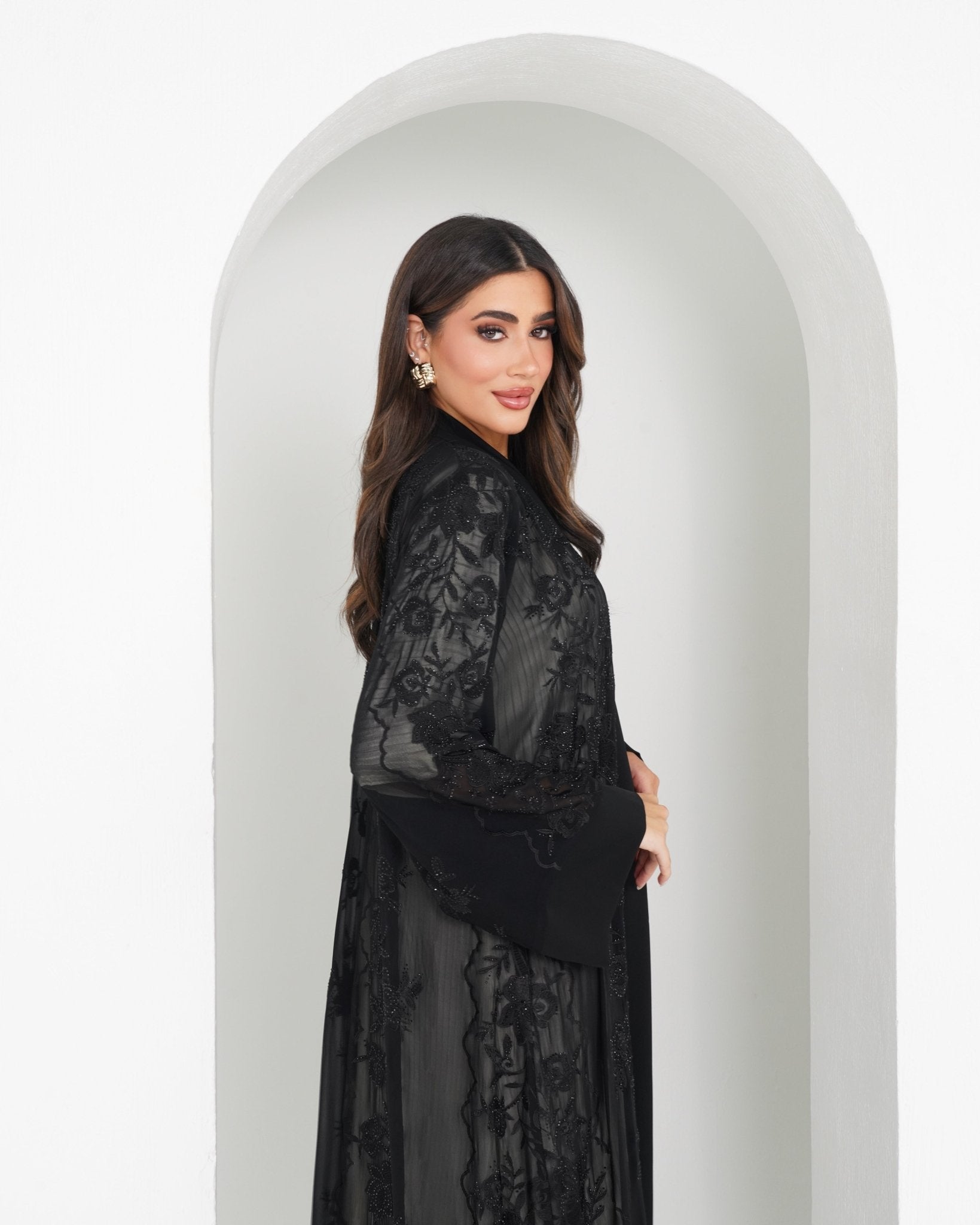 R147 Black Summer collection Abaya Set Abaya for Women UAE – Abaya – Rutba Fashion Abaya