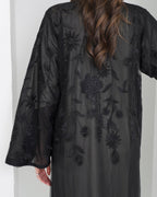 R148 Black Elegant Summer collection Abaya Set Abaya for Women UAE – Abaya – Rutba Fashion Abaya