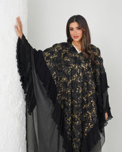 R150 Black wedding and party Collection Abaya Set Abaya for Women UAE – Abaya – Rutba Fashion Abaya