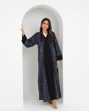 R151 Light blue and black Abaya Set Abaya for Women UAE – Abaya – Rutba Fashion Abaya