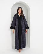 R151 Light blue and black Abaya Set Abaya for Women UAE – Abaya – Rutba Fashion Abaya