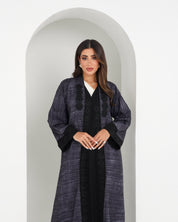 R151 Light blue and black Abaya Set Abaya for Women UAE – Abaya – Rutba Fashion Abaya