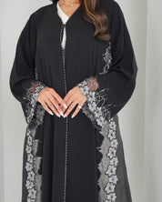 R153 Black Summer collection Abaya Set Abaya for Women UAE – Abaya – Rutba Fashion Abaya