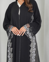 R153 Black Summer collection Abaya Set Abaya for Women UAE – Abaya – Rutba Fashion Abaya