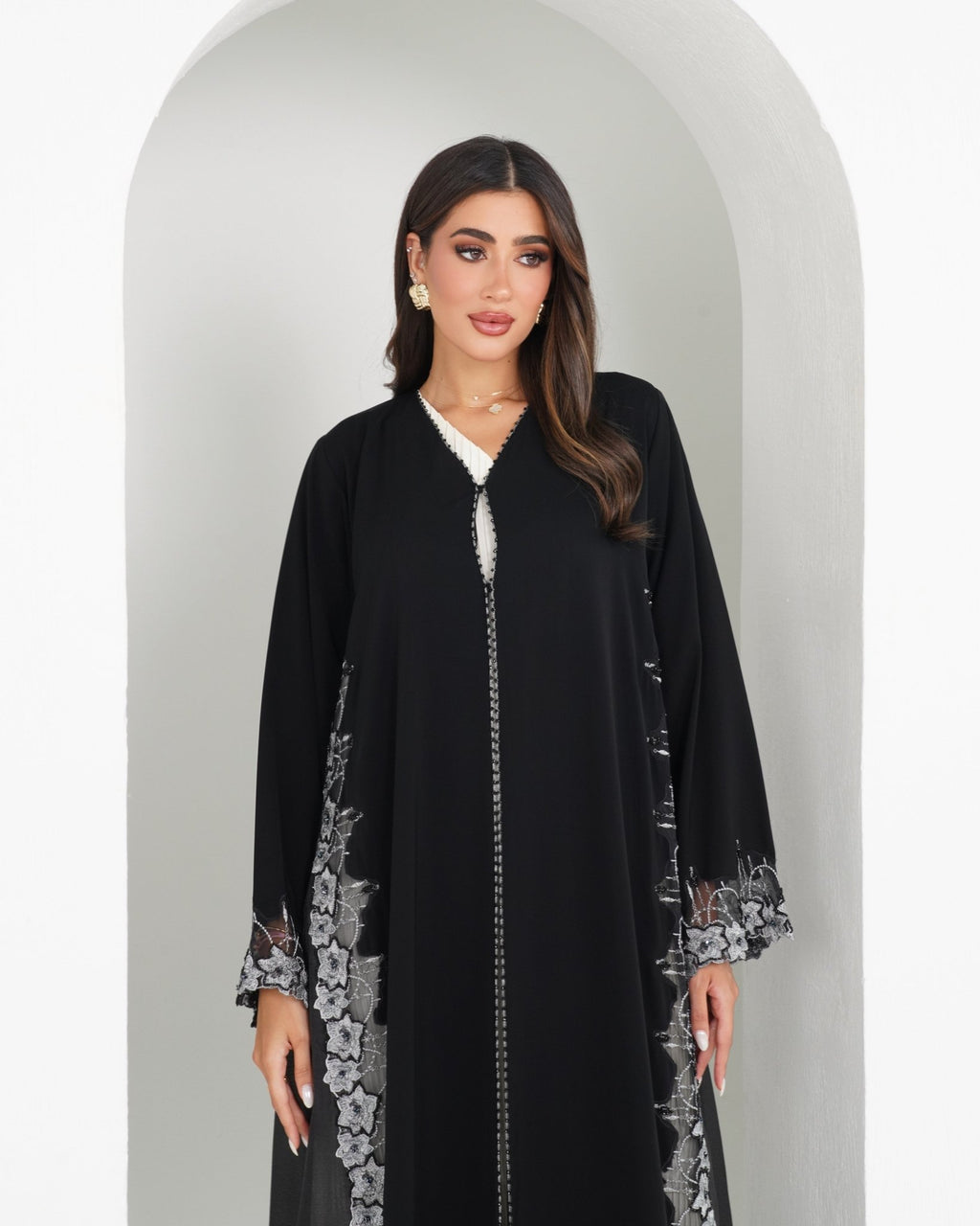 R153 Black Summer collection Abaya Set Abaya for Women UAE – Abaya – Rutba Fashion Abaya